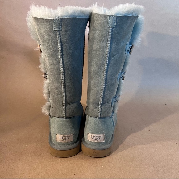 UGG Bailey Button Triplet Green Grey Women’s Size US 6 Boots Shearling Style - Picture 4 of 13
